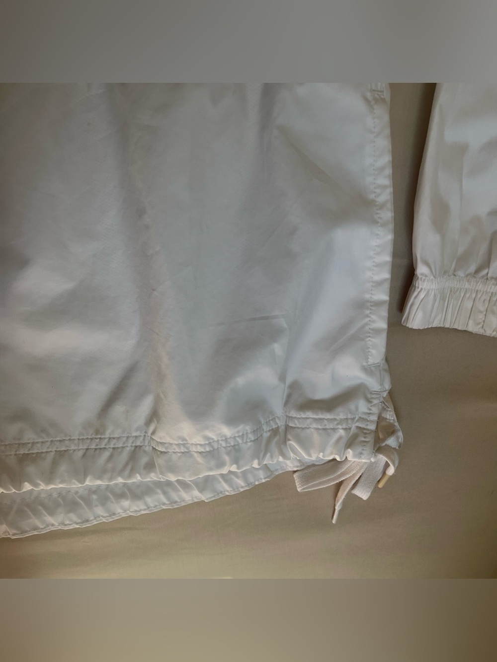Nike Windbreaker Jacket Size Large White Full Zip - Picture 4 of 8